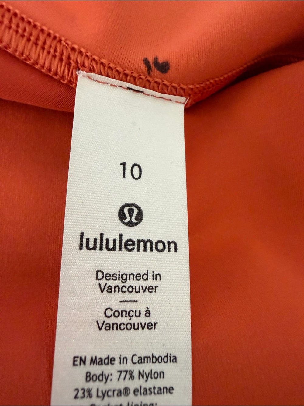Lululemon High-Rise Rust Orange Active Leggings Size Medium - Picture 10 of 10